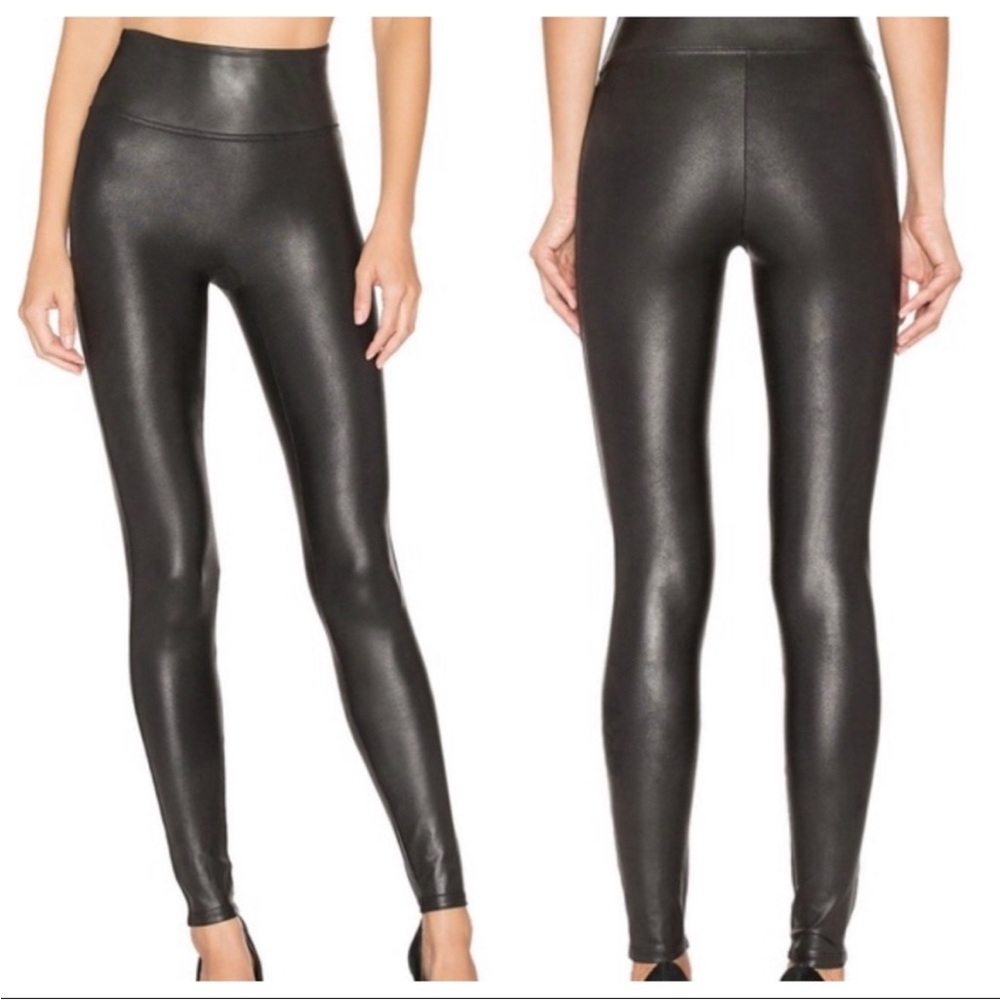 SPANX Shiny Black Leggings